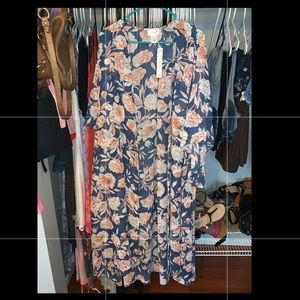 SWAK Plus size Duster-kimono-swimsuit cover up 3X